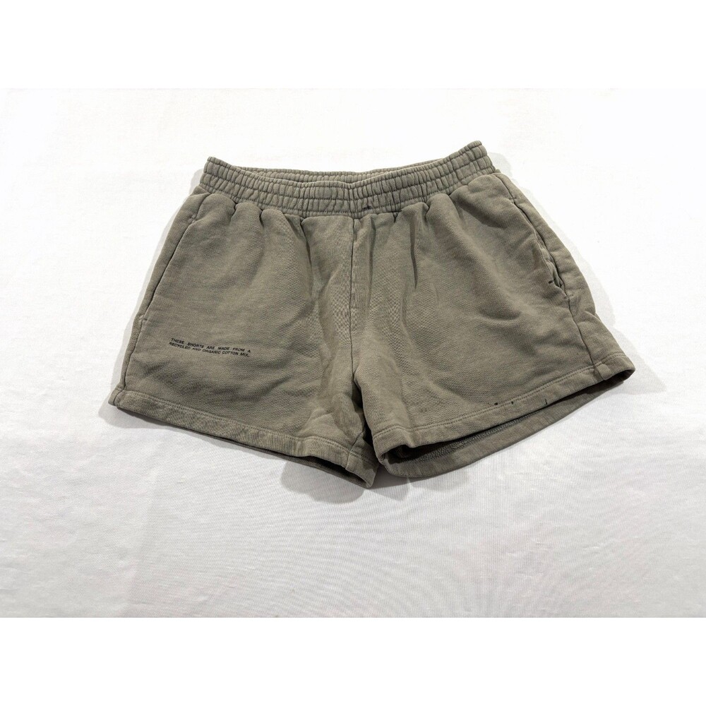 Pangaia Womens Sweat Shorts Beige Organic Recycled Cotton Mini Booty Gym Run S - Picture 1 of 9